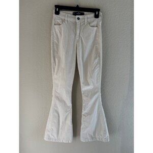 Women's Hollister Beige Corduroy High-Rise Flare Pants Size 0 like new